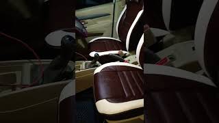 Ertiga new model luxury leather seat cover and bucket fitting# heera seat cover # viral