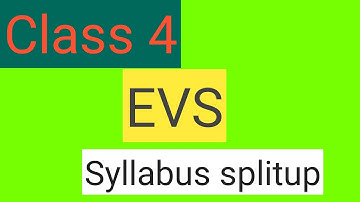 #studytime#kvsyllabus Class 4 - EVS- Syllabus splitup KV/NCERT