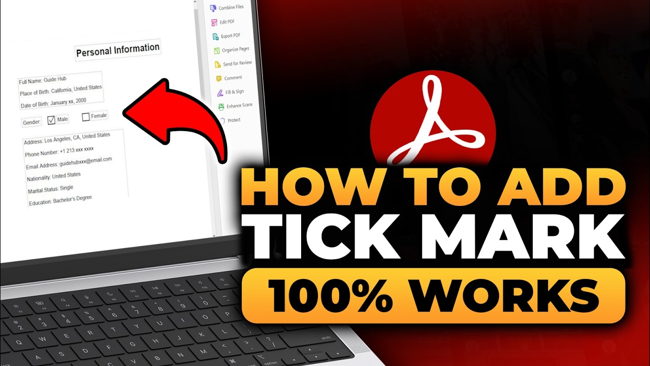 Correct Sign Pdf How To Add Tick Mark in PDF in Adobe Acrobat (𝟮𝟬𝟮𝟲) | 100% WORKS | NO ...