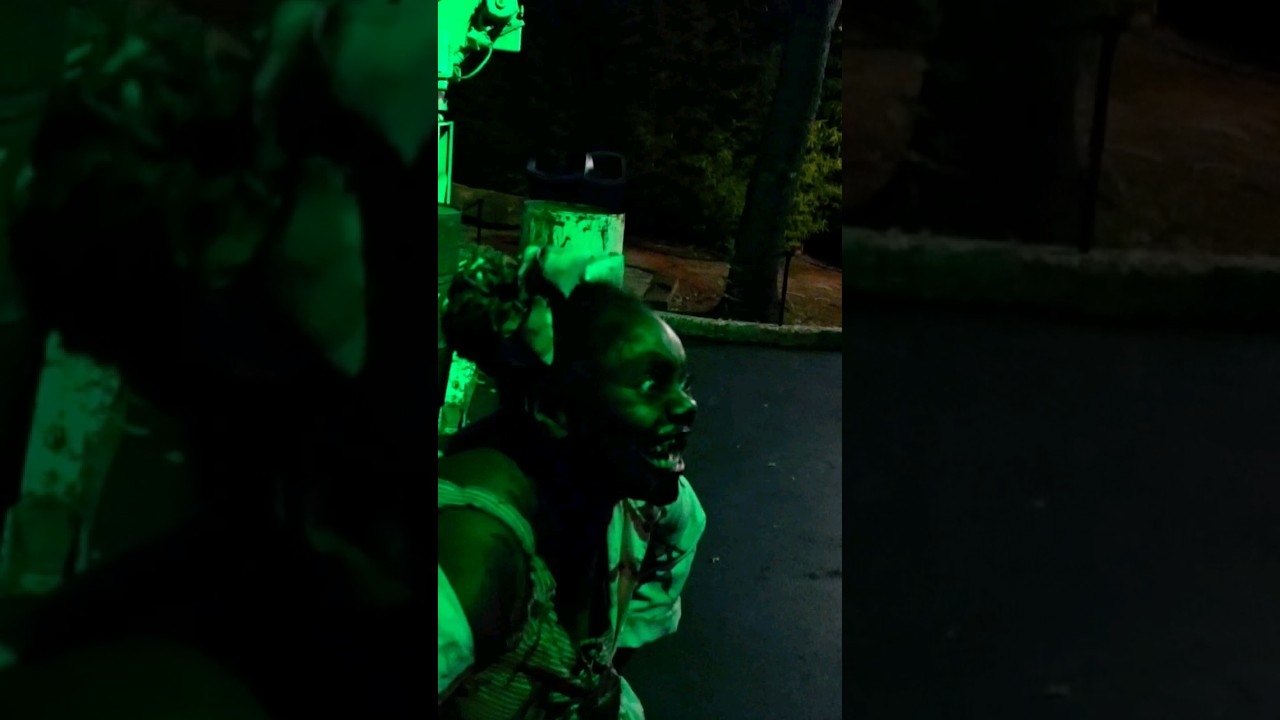 Free Selfies with a Zombie 🧟♀️ #shorts #selfie #sixflags