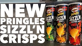*New* Pringles Sizzln Kickin Sour Cream , Pringles Sizzln Extra Hot Cheese & Chilli