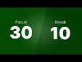 Green Noise Study With Me | 30/10 Pomodoro Timer for Productivity and Concentration | ADHD