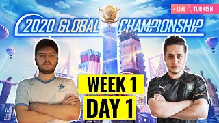 [TR] PMGC 2020 League W1D1 | Qualcomm | PUBG MOBILE Global Championship | Week 1 Day 1