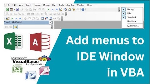 Add menus to IDE Window