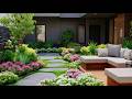 20 Long Blooming Perennials to Create Colorful Courtyard Garden for Small Home with Modern Facade
