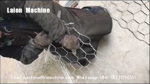 gabion mesh wrapping machine VS wrapping by hand for gabion box  production line