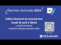 Election rectorale 2024 dbat du second tour