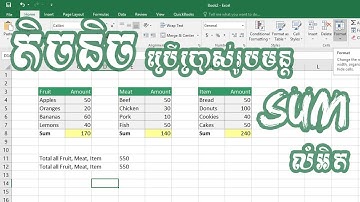 Technique use Sum Formula (តិចនិចប្រើប្រាស់រូបមន្ត Sum លំអិត)