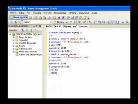 CREAR BASES DE DATOS EN SQL SERVER ITSAO