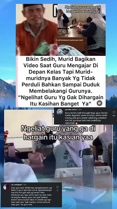 selalu gak tega kalo liat yg beginian Tolong untuk anak muda  belajar menghormati orang yg lebih tua