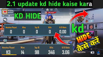 How to hide kd  fd in pubg mobile bgmi l kd hide new update  2.1 l Hide kd l kd hide