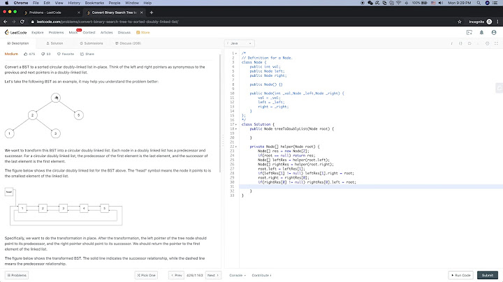 LeetCode 426. Convert Binary Search Tree to Sorted Doubly Linked List