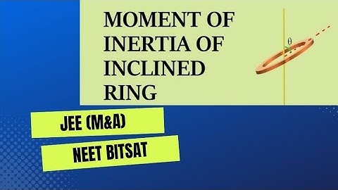 Moment of Inertia of ring about tilted axis| JEE M&A NEET BITSAT Crash Course