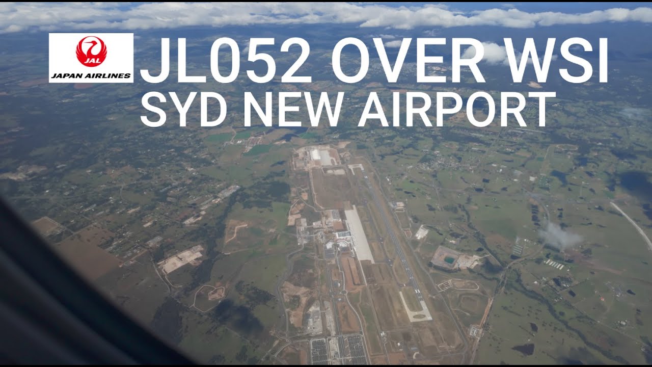 Japan Airlines JL052 Flying Over Sydney's New Airport WSI