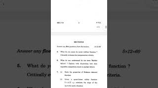 MEC 101 Microeconomics Analysis June 2018 Question Paper | MA ECONOMICS IGNOU Previous year paper