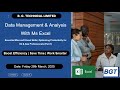 Data Management &amp; Analysis with Ms Excel –  Skills for Oil &amp; Gas Professionals | BGT Training (Pt 1)