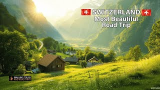 Most Relaxing Road Trip in Switzerland 🇨🇭 Grindelwald to Lauterbrunnen drive in 4k video