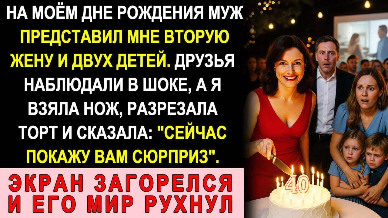 На Моём Дне Рождения Муж Привёл Вторую Жену С Детьми — Я Взяла Нож Для Торта И…