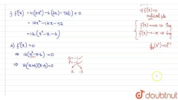 Find the intervals in which the function `f(x)=4x^3-6x^2-72x+30` is | Class 12 Maths | Doubtnut