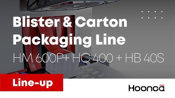 Blister & Carton Packaging Line HM 600P + HC 400 + HB 40S Shrink  202302