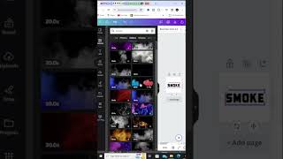 Try this basic canva edit, smoke effect in text #canva #tutorial #shortsfeed