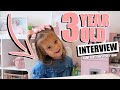 INTERVIEWING OUR 3 YEAR OLD! *same questions every year*