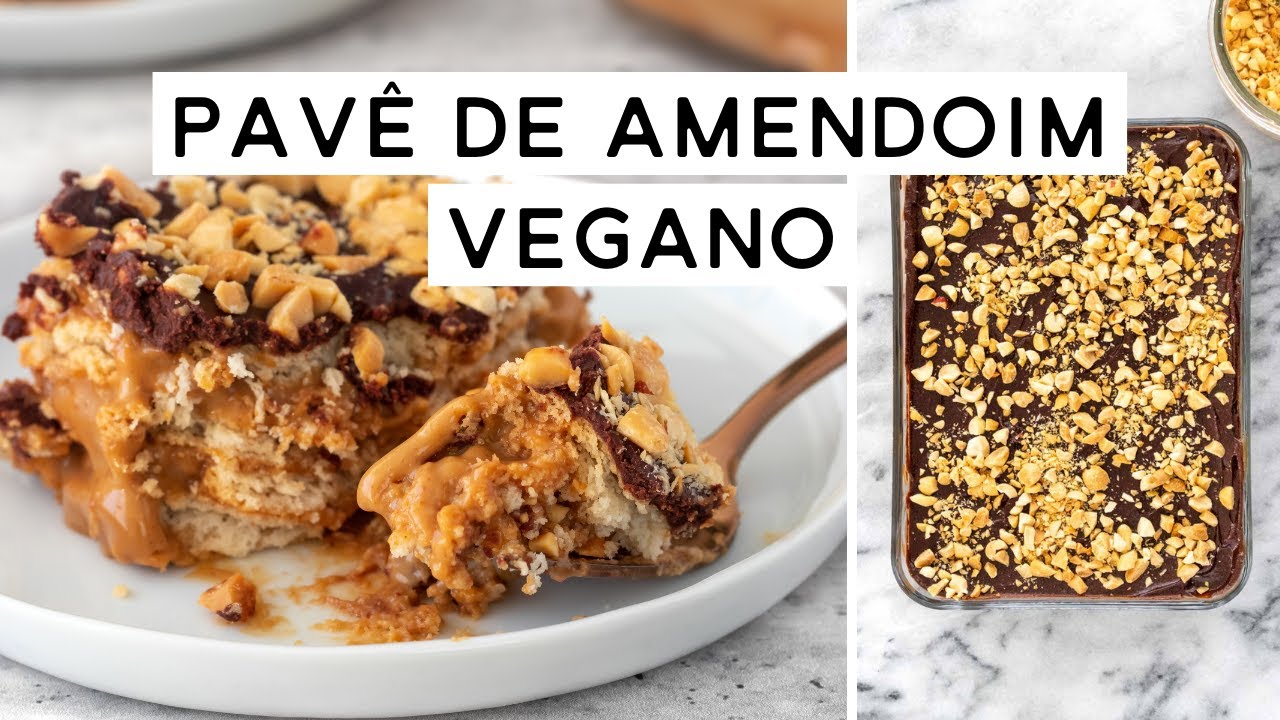 PAVÊ DE AMENDOIM VEGANO 🥜 Delicioso e simples de fazer!