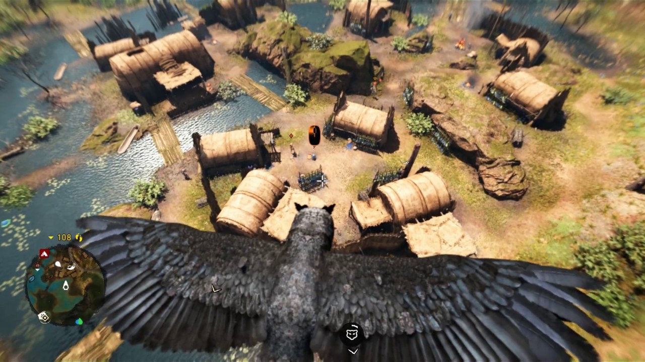 Far Cry Primal - Nada Swamp Outpost: Claiming using Owl | ULTRA | GTX 1060 STRIX OC 6GB| i7 7700K