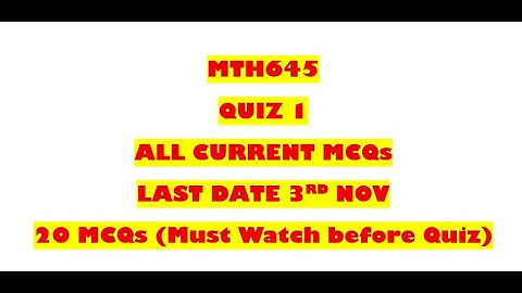 MTH645 Quiz 1 2025| MTH645 Quiz 1 Fall 2025| VU study with me