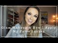 Glam Makeup Look & How To Apply False Lashes ll Amanda Louise