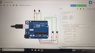Simple arduino circuit demonstrating digital input/output