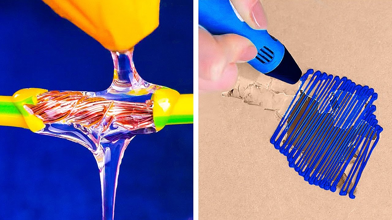 REPAIR WITH 3D PEN and GLUE GUN || Useful Home Tips