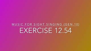 Exercise 12.54 - Music for Sight Singing