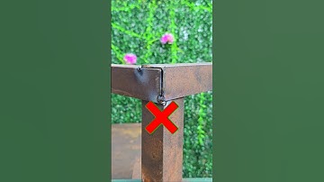 Technique from a professional welder, connecting three angle irons.