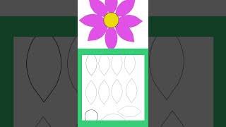 Flower Template Free Printable with Petals to Make #diy #papercraftfreeprintable #kidscraft #craft