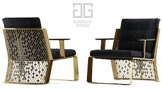 №107. Моделирование кресла "My design" в 3d max и marvelous designer №107. Моделирование кресла "My design" в 3d max и marvelous designer