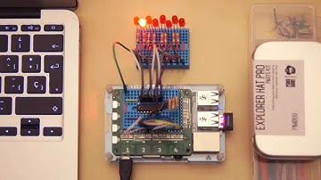 Blinky LEDs with a shift register, Raspberry Pi and Explorer HAT
