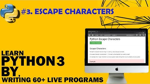 Lecture 3 - Escape sequence characters New Line, Tab, etc in Python | Programming with Priyanshu