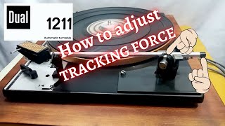 How To Adjust Tracking Force Of A Dual 1211 Turntable