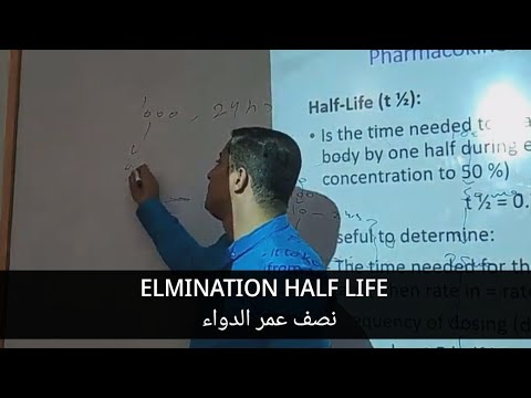 نصف عمر الدواء   Elimination Half Life