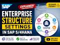 SAP Enterprise Structure Settings