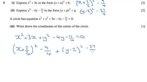 AS Pure Maths - Circles OCR C1 January 2006 q5iii