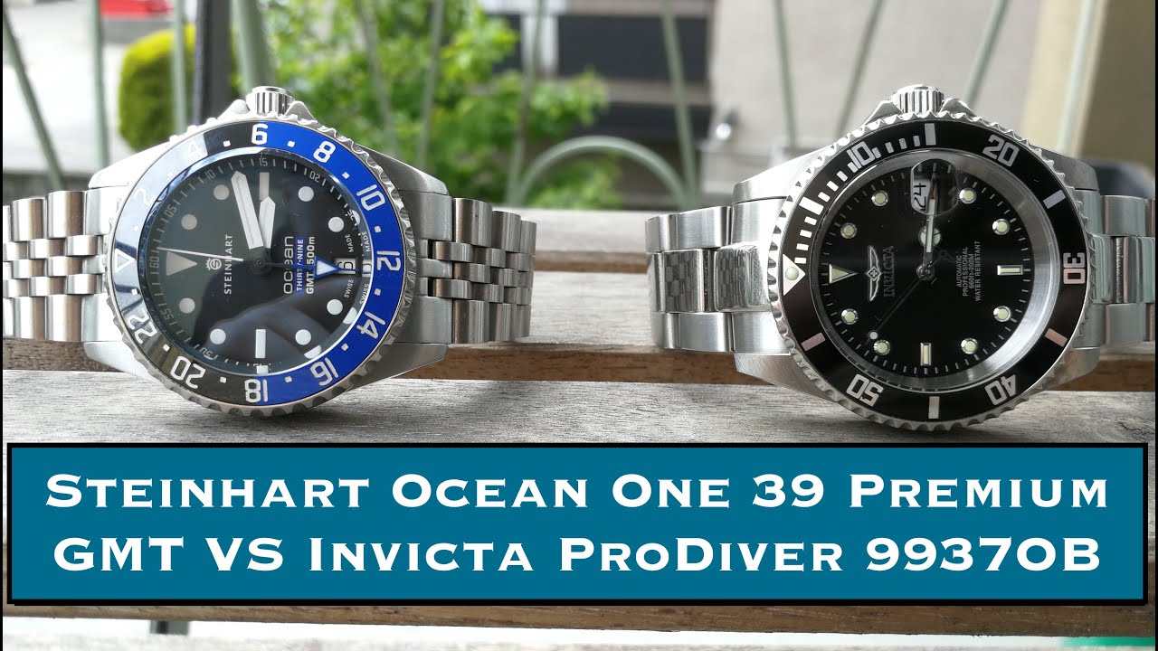 dybtgående Zealot Somatisk celle Steinhart Ocean 39 Premium GMT VS Invicta ProDiver 9937 - YouTube