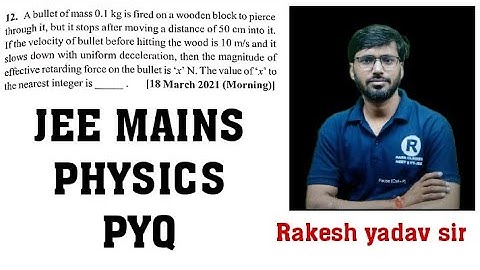 A bullet of mass 0.1 Kg is fired on a wooden block to pierce through it , but it stops after movi...