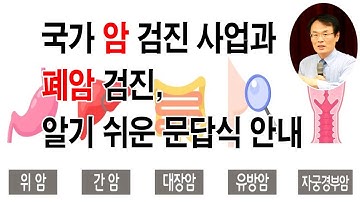 국가 암 검진 사업과 폐암 검진, 알기 쉬운 문답식 안내