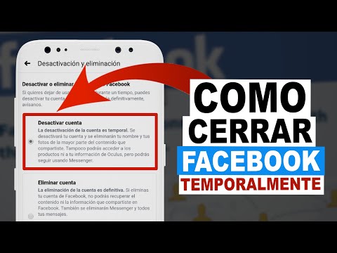 Video: ¿Cómo cancelo temporalmente mi cuenta de Facebook?