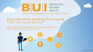 BUI | 10 things you SHOULD NOT be doing working from home | Webinar