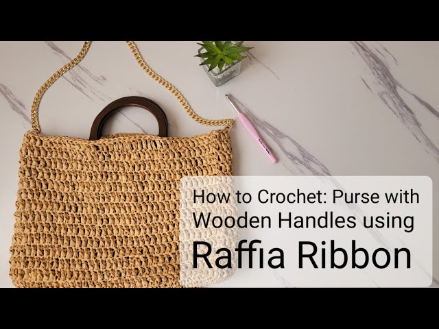 How to Attach Wooden Handle to Bag | Diy crochet purse, Wooden handle bag, Crochet  bag