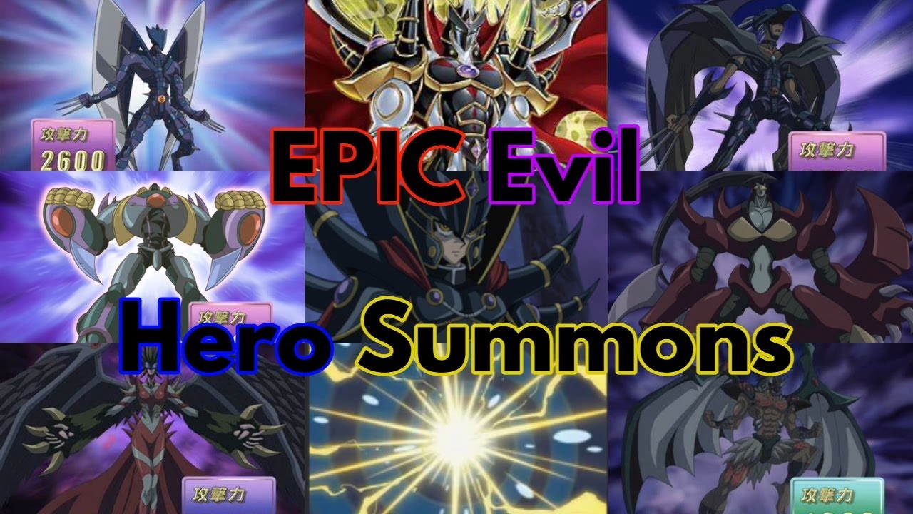 ALL EPIC summons of Evil HERO monsters! (Celebrating SUDA)