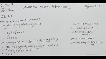 Class 7 -Question 2 part 1 Ex- 12.2-  Algebraic Expressions- Chapter 12 Maths Class 7- NCERT